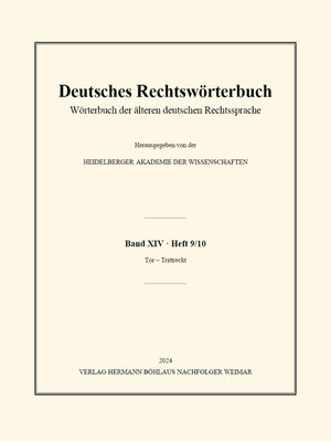 cover image of Deutsches Rechtswörterbuch